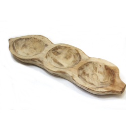 Patera Misa Potrójna z surowego drewna 37cm